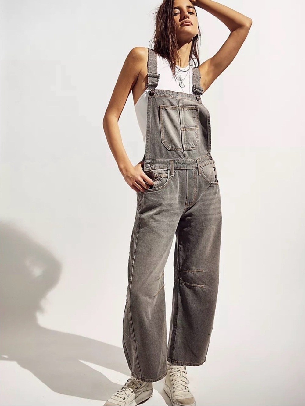 We The Free Good Luck Barrel Overalls